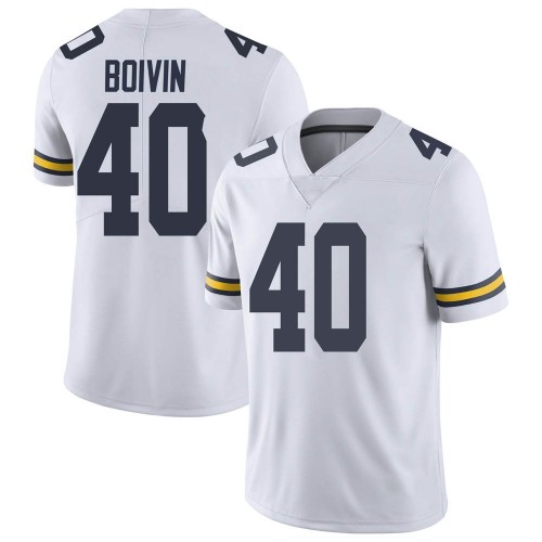 Christian Boivin Michigan Wolverines Men's NCAA #40 White Limited Brand Jordan College Stitched Football Jersey KJP1654CW